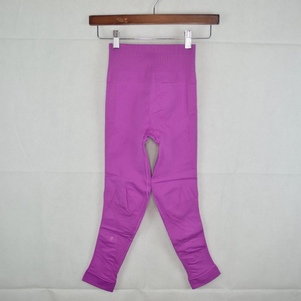 lululemon Zone In Crop Size 2 in Raspberry - Picture 2 of 4